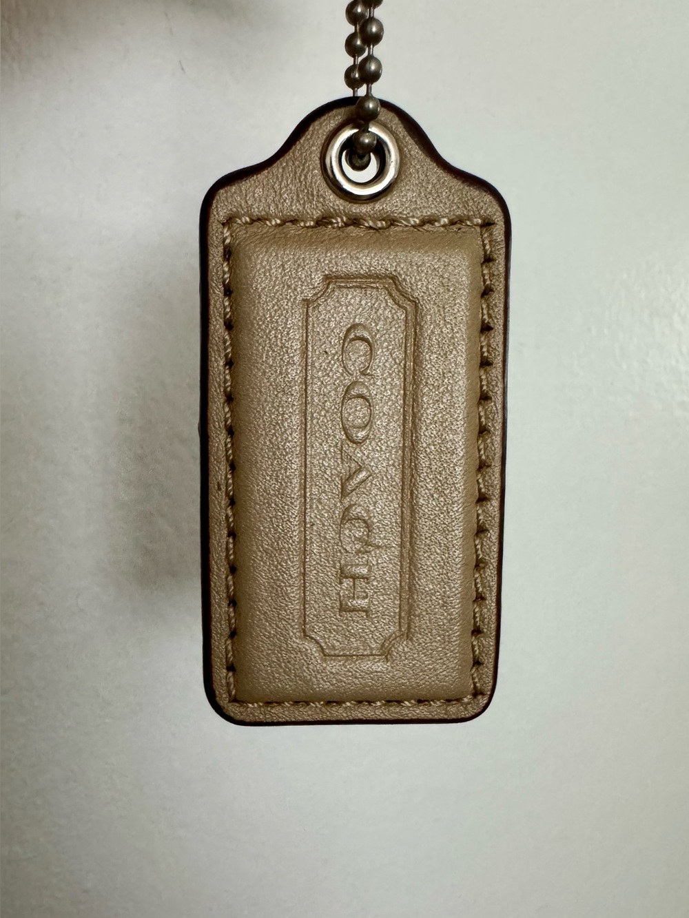 Authentic Coach hang tag with ball Chain 2.5”